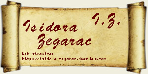 Isidora Žegarac vizit kartica